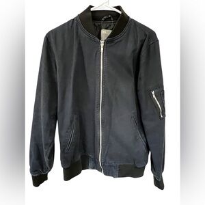 ASOS Men's Dark Blue Bomber Jacket